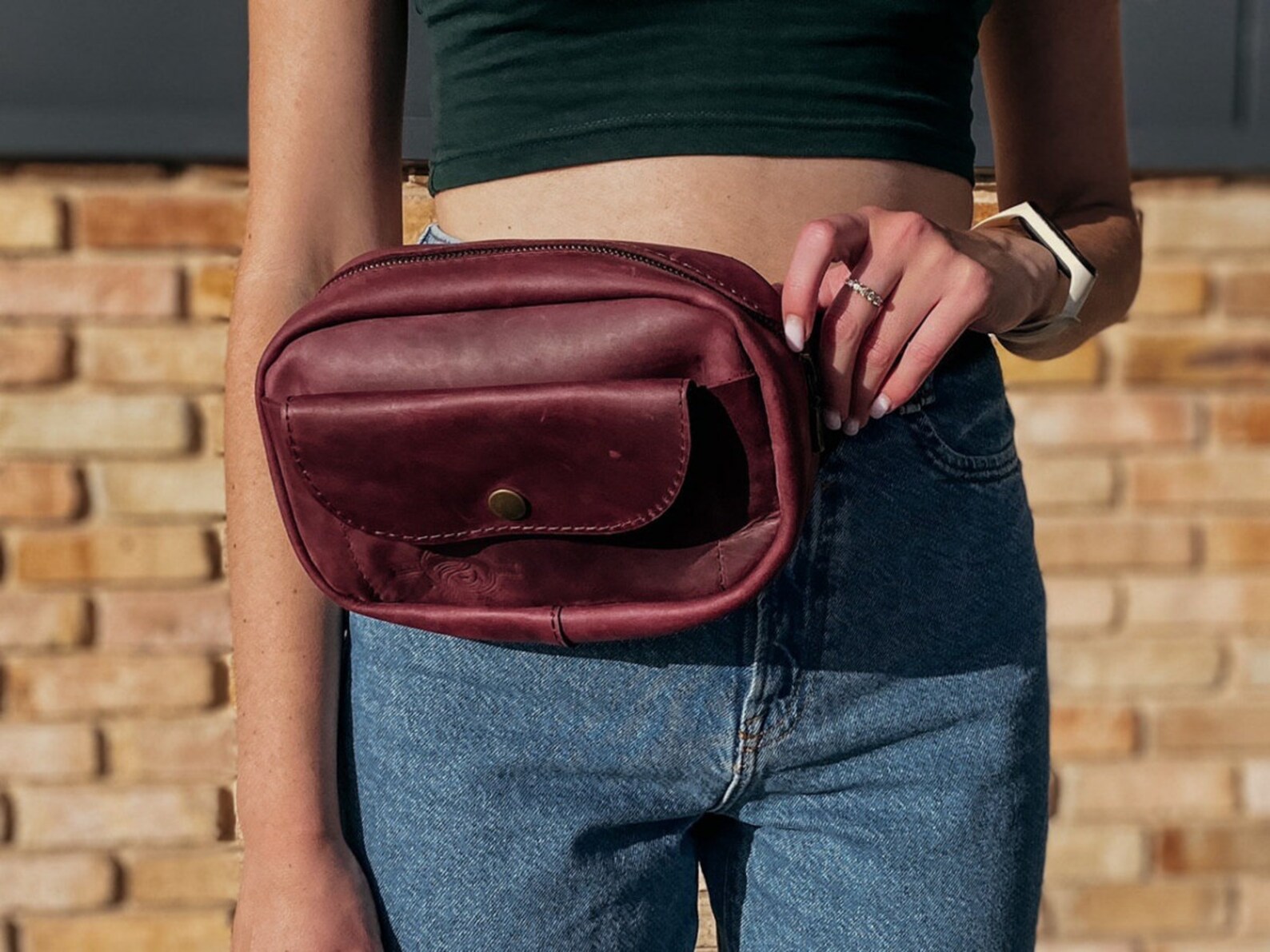small leather belt