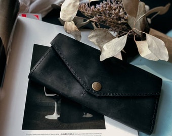 Womens wallet clutch Cell phone wallet Personalized leather wallet Leather wallet womens