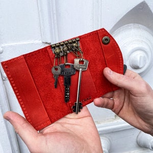 Leather key case Key holder wallet Leather key holder image 3