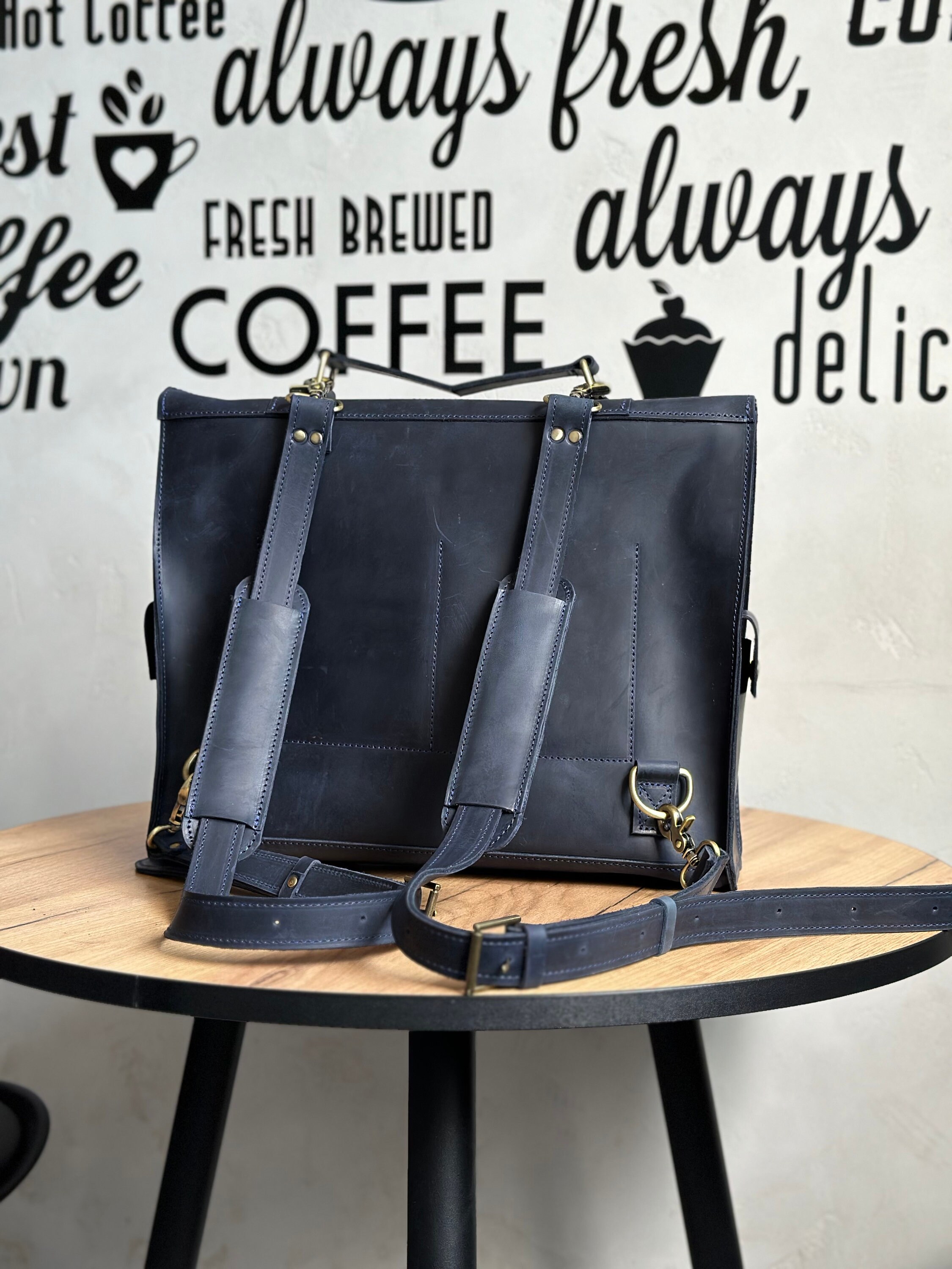 Large PU Leather Backpack Purse Convertible Satchel with Laptop Sleeve SYTRAH Leather Laptop Backpack for Women Designer Laptop Bag  main image 3