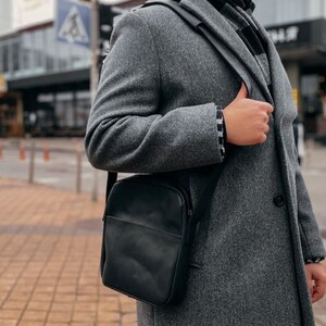 Bolso pequeño de piel Bolso bandolera de piel Bolso unisex