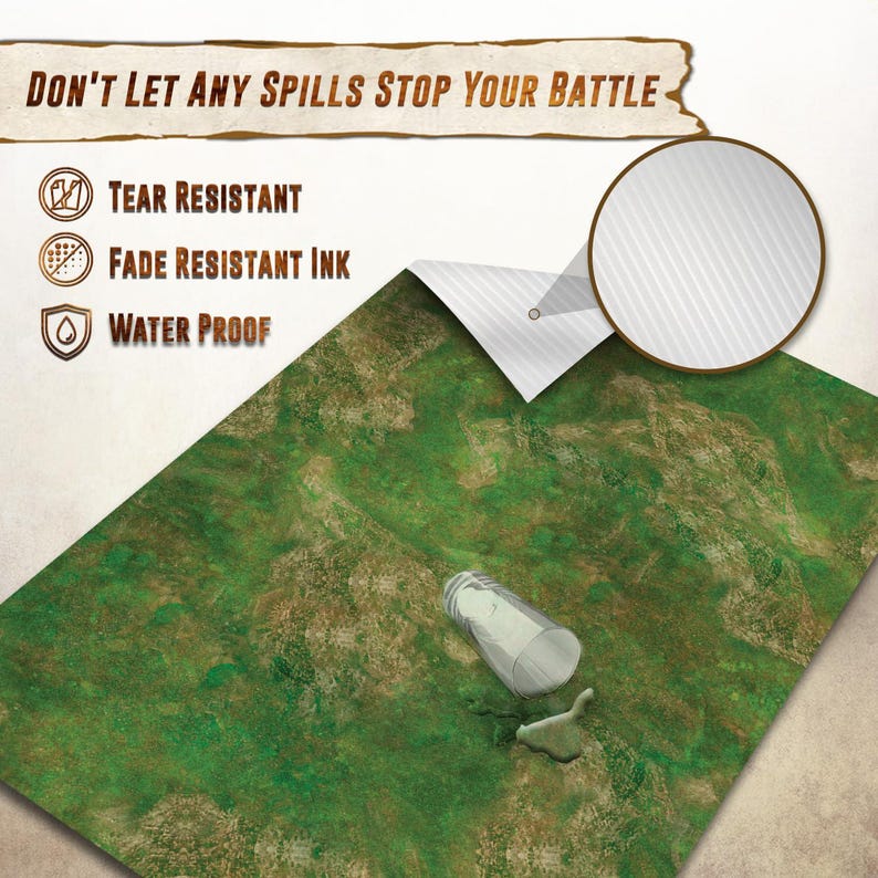 Wargaming Battle Mat, 48"x72" - Terrain for Warhammer 40K, Dungeons and Dragons, Tabletop RPG, Miniatures & Strategy Games image 5