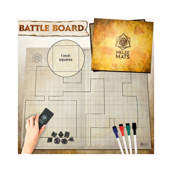 The Original Battle Grid Game Mat 27 X 23 Etsy