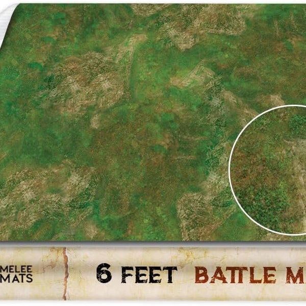 Battle Game Mat Role Playing Game Map Wargaming Role Play Mat RPG Warhammer 40K Dust Warfare & Flames of War Board Games ( Moss)