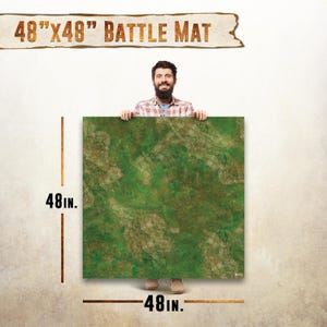 Wargaming Battle Mat, 48"x72" - Terrain for Warhammer 40K, Dungeons and Dragons, Tabletop RPG, Miniatures & Strategy Games 48x48