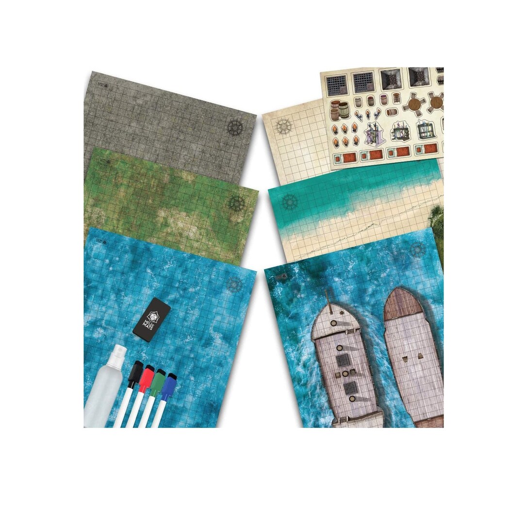 Battle Gaming Mat for DND 24 X 36 6 Terrains Melee Mats Dungeons and