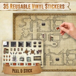 Dungeons and Dragons Battle Map Set - 24"x36" Dry Erase Grid Mat With ...
