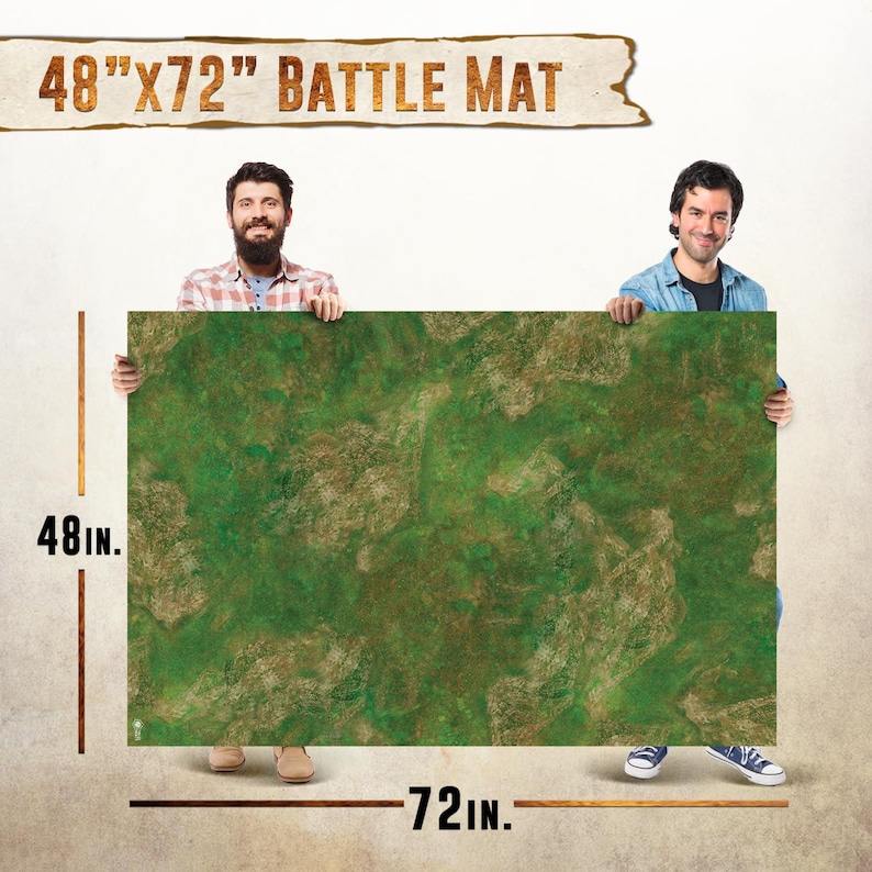 Wargaming Battle Mat, 48"x72" - Terrain for Warhammer 40K, Dungeons and Dragons, Tabletop RPG, Miniatures & Strategy Games 48x72