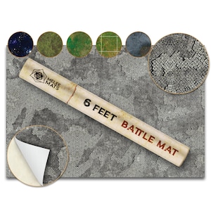 Wargaming Battle Mat, 48"x72" - Terrain for Warhammer 40K, Dungeons and Dragons, Tabletop RPG, Miniatures & Strategy Games