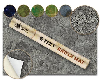 Wargaming Battle Mat, 48"x72" - Terrain for Warhammer 40K, Dungeons and Dragons, Tabletop RPG, Miniatures & Strategy Games