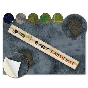 Wargaming Battle Mat, 48"x72" - Terrain for Warhammer 40K, Dungeons and Dragons, Tabletop RPG, Miniatures & Strategy Games