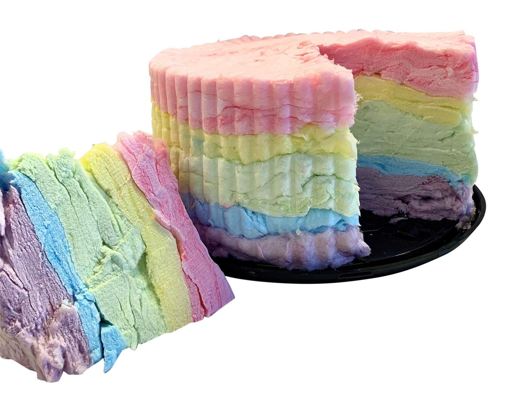 Personalized Cotton Candy Rainbow Cake Cotton Candy Birthday Etsy
