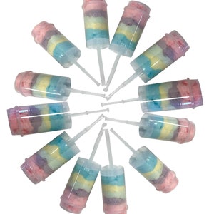 12 Unicorn Cotton Candy Push Pops Cotton Candy Party Favors