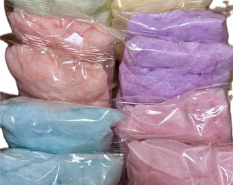 12 Bags Cotton Candy Rainbow Colors Birthday Party Favors