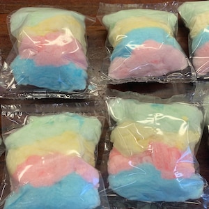 12 Small Bags of Rainbow Unicorn Cotton Candy Birthday Party Favors image 2