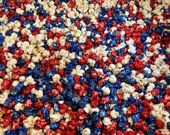 3 Gallon Party Bag of Gourmet Patriotic Red White Blue Popcorn 4th July Popcorn