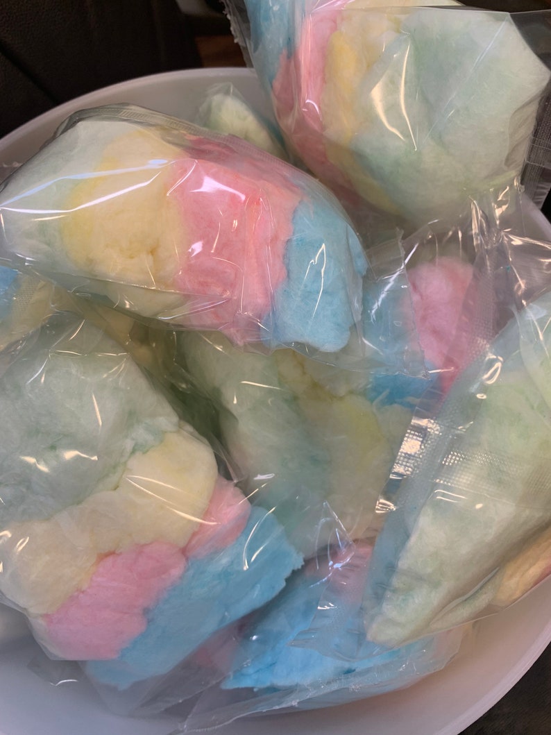 12 Small Bags of Rainbow Unicorn Cotton Candy Birthday Party Favors image 4