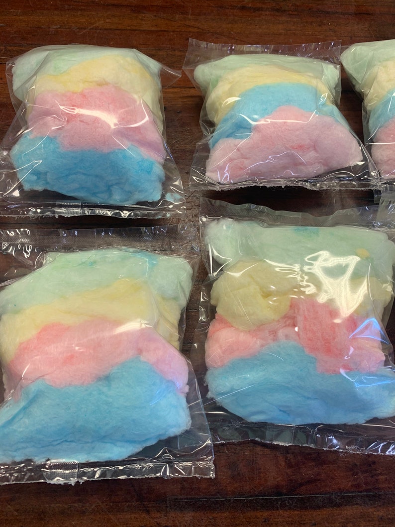 12 Small Bags of Rainbow Unicorn Cotton Candy Birthday Party Favors image 3