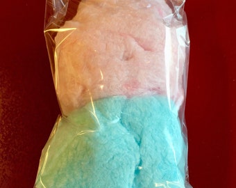 2 Double Bags of Freshly Made Cotton Candy Pick Your Flavor