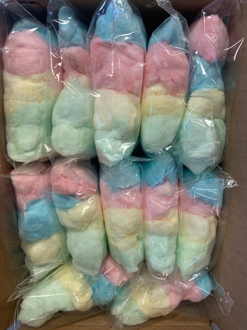 12 Small Bags of Rainbow Unicorn Cotton Candy Birthday Party Favors image 1