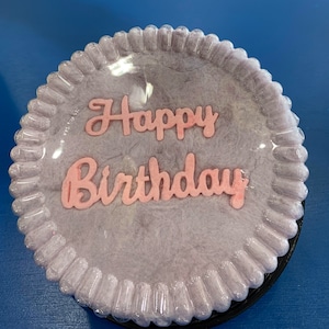 8" Cotton Candy Rainbow Cake With Happy Birthday