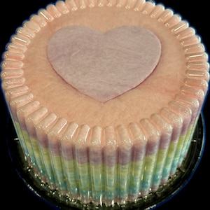Valentines Day Cotton Candy Cake with Heart 8&quot; Round Cake