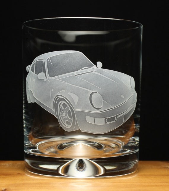 Porsche 911 Turbo Engraved Glass Tumbler Gift Present -  Denmark