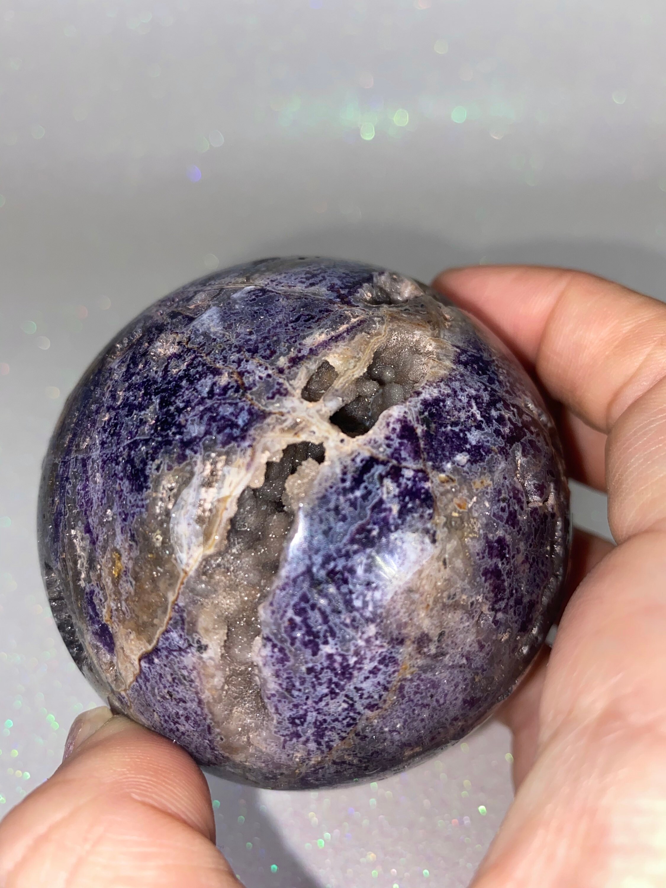 Large Purple Sphalerite Crystal Sphere Ball New Specimen Etsy