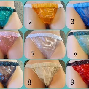 Glass Clear PVC Pants panties Knickers. Full Style Elasticated