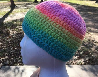 Messy bun hat / crochet messy bun hat / crochet beanie / ponytail hat / womens winter hat