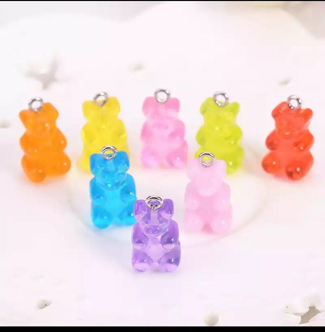 Marcadores de punto Gummi Bear hecho a mano para Tejer Y Crochet Conjunto de 6