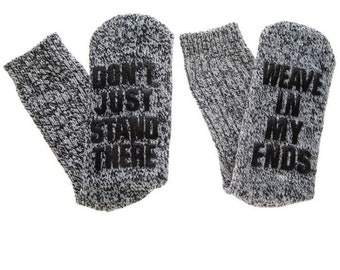 Novelty socks, crafters socks, Funny socks, crocheters socks, knitters socks, message socks