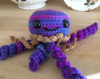 Peanut butter and jellyfish amigurumi / handmade jellyfish /stuffed jellyfish toy / sealife plushie / crochet jellyfish / pbj jellyfish