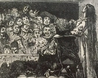 Livre ancien illustré en français de Victor Hugo, " L'Homme qui rit " (L'homme qui rit) publié dans les années 1880 par Albin Michel