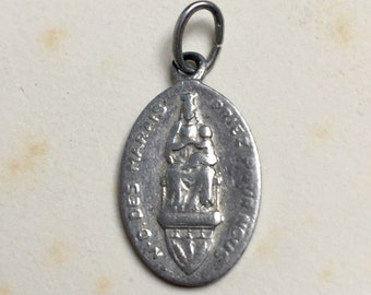 Antique pilgrimage medal from France, Notre Dame des Marais from Saint Sulpice Fougères (Our Lady of the Marshes)