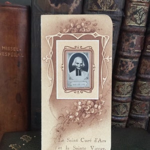 フランスの貴重なアンティークの敬虔なイメージ Saint JEAN BAPTISTE VIANNEY Curé d'Ars (Saint John Vianney) 1930 年頃に印刷