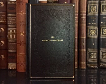 Vacker vintagebok på franska av Emile Zola "La Faute de l'Abbé Mouret" från Rougon-Macquart-kollektionen, brunt präglat omslag 1990 ed