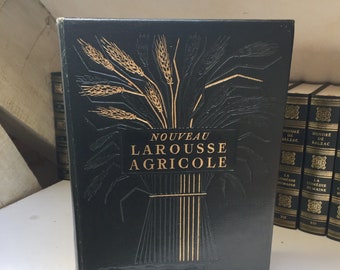 【希少】アンティーク洋書 Larousse Agricole 2巻セット 赤 Rare Vintage 1952 Agricultural Encyclopedia in French 