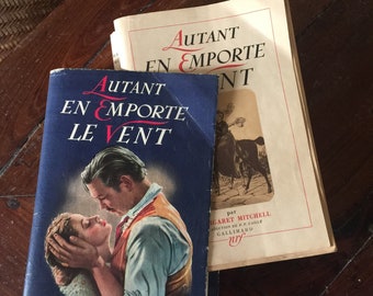 French first edition of "Gone with the Wind" by Margaret Mitchell, "Autant en emporte le Vent" 1939 Gallimard edition