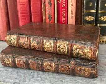 Très rare 1683 livres anciens en français « Lucien de la traduction de N. Perrot Sr. D'Ablancourt, volume 1 +3 » édition Pierre Trabouillet Paris