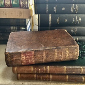 Rare antique religious French book, &quot;Histoire de la Sainte Bible de Royaumont&quot; XVIIIth century edition