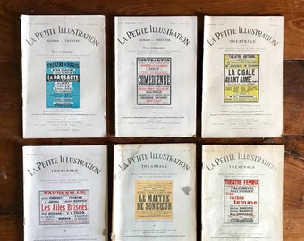 Set of 6 issues of LA PETITE ILLUSTRATION, theatre plays in French from 1920 (Kistemaeckers Népoty Bousquet Deval Raynal Wolff)  IL2