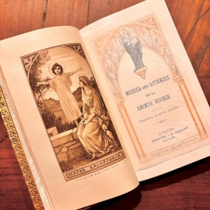 Rare livre pieux ancien en français et latin « Missel des Litanies de la Sainte Vierge » ed Droguet Ardant Missel des Litanies de la Vierge