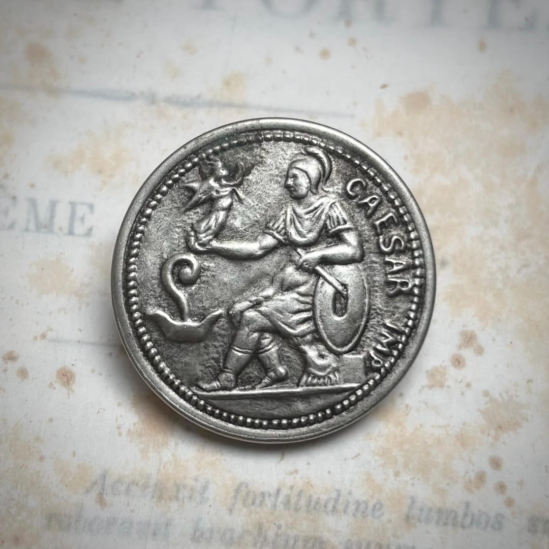 Large Antique 1850's French Button From the Second Empire, Aluminium ...