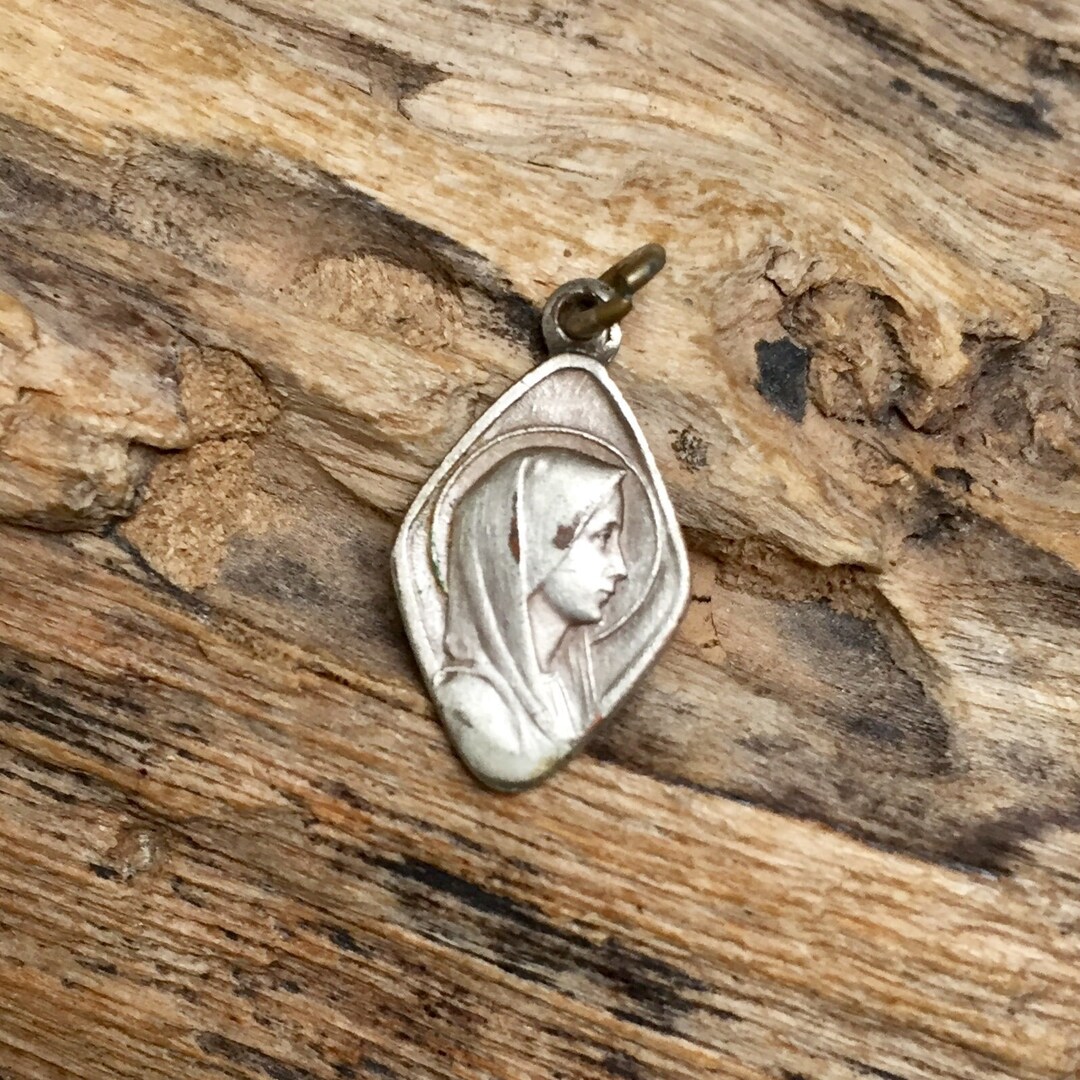 Antique Little Medal From Lourdes, Our Lady of Lourdes Immaculate ...