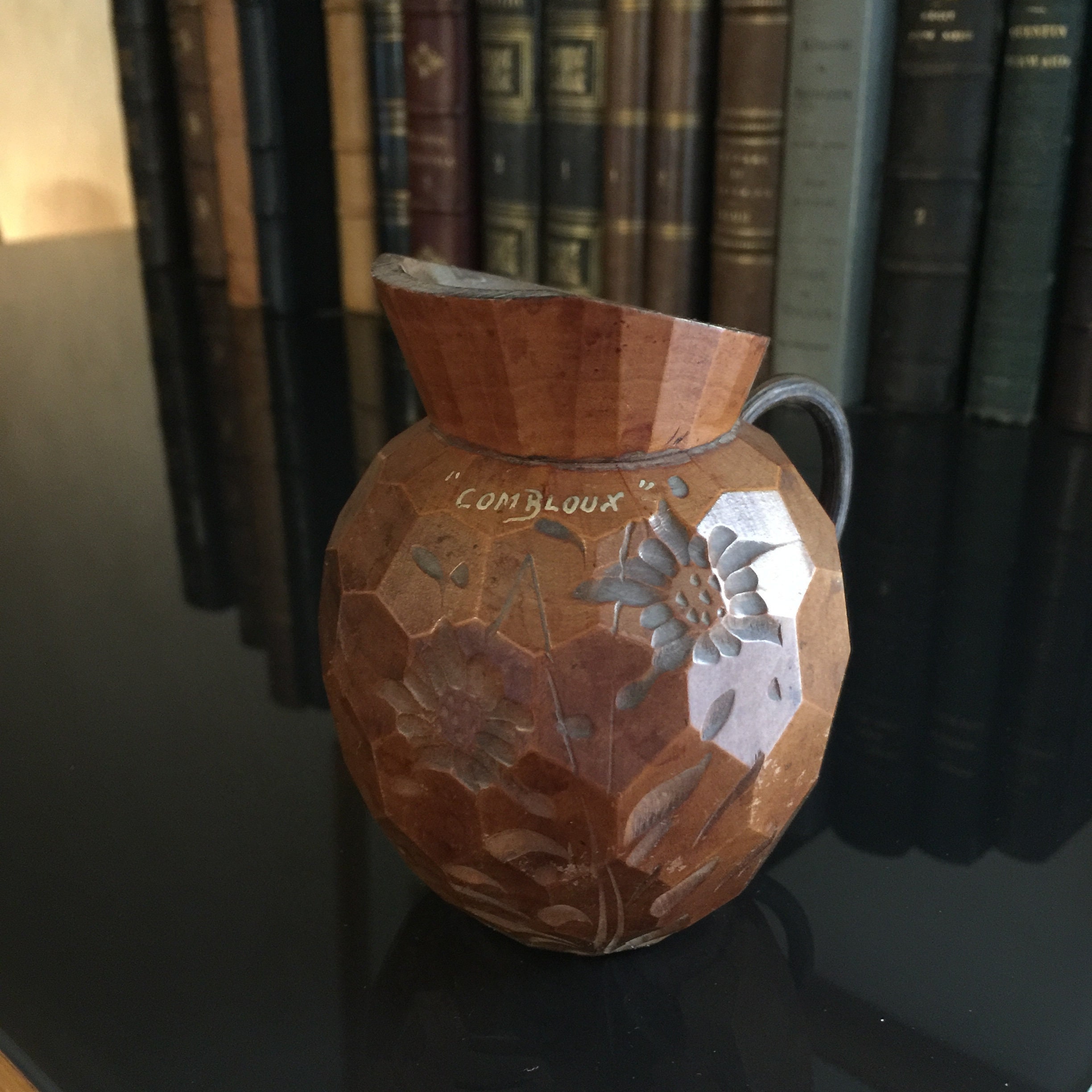 Vase en Bois Vintage Fait à La Main Savoie Dans Les Années 1950, Vase Tourné de Combloux France Refa