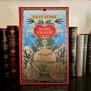 Vintage book in French &quot;Michel Strogoff&quot; (Michael Strogoff) novel by Jules Verne, reprint of Hetzel&#39;s edition