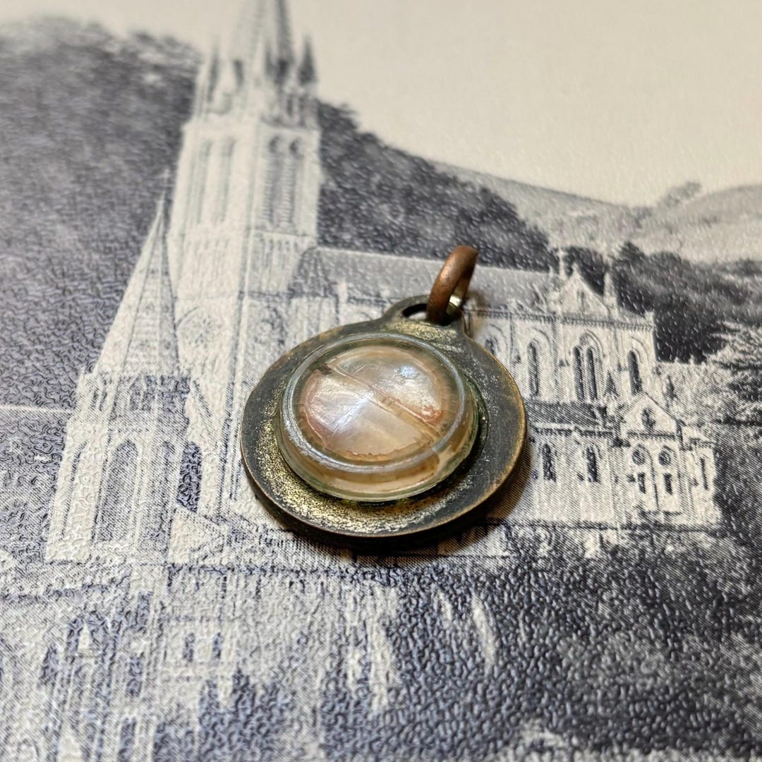 Antique Catholic Pilgrimage Medal From Lourdes, Our Lady of Lourdes and ...