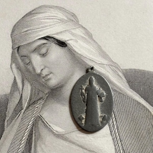 Antique Saint Benedict medal, protection medal from curses, evil, vice, diseases, made in France in the XIXth century