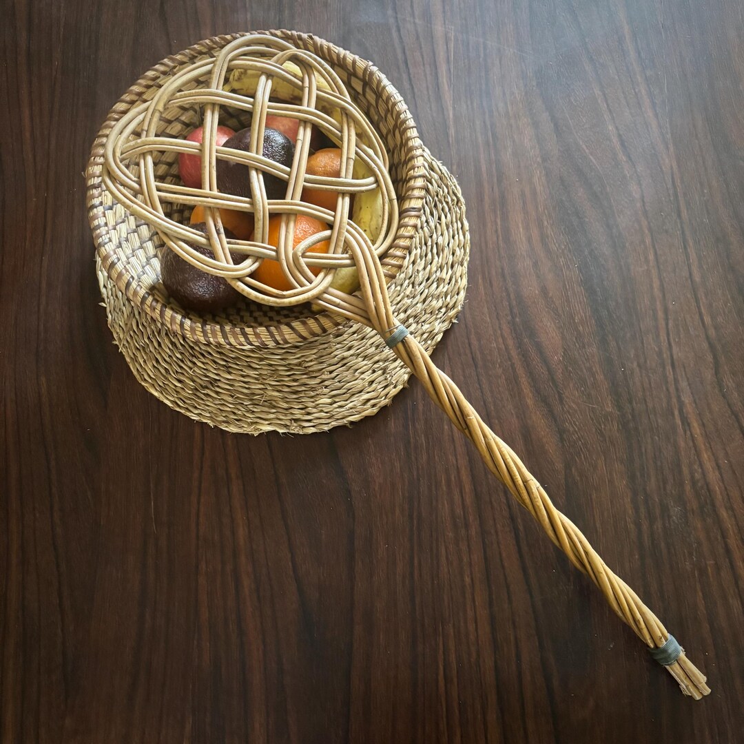 Charming Antique Rug Beater From the 1940's, Wicker Carpet Beater ...